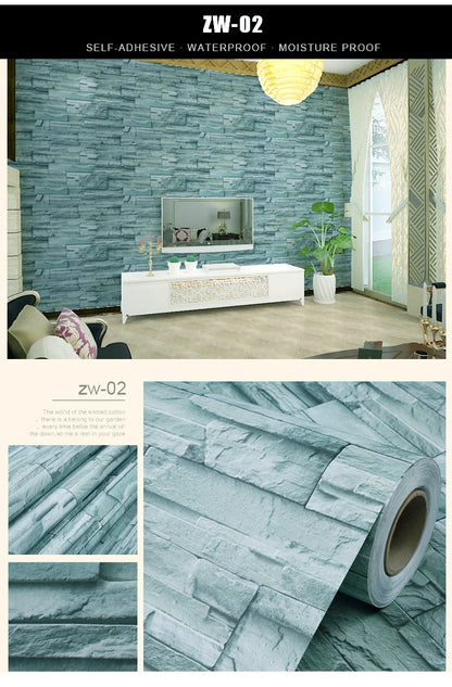 Red Brick Moisture-Proof Waterproof Renovation Sticker PVC Self-Adhesive Room Decoration Bedroom Study Background Wall Wallpaper