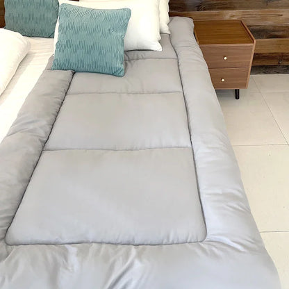 Premium Mattress Topper With Feather Velvet and Brushed Surface for Single/Double Beds Futon Sleeping Mats on the Floor Cover