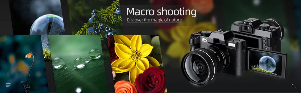 NBD Digital Camera 4K 48MP Autofocus Camera WiFi Photography Support No Battery Use Digital Camera Suitable for Beginners