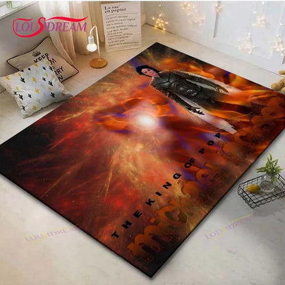 Fashion M-Michael-Jackson Printed  Carpets Living Room Anti-Skid Area Rug Kids Bedroom Mats Yoga Mat Large Carpet Decor