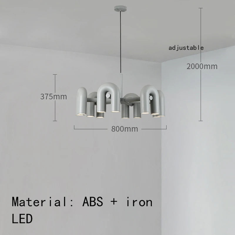 Cirkus scandinavian pendant light LED U-shaped tube chandelier Simple creative lamp Living Room Decoration restaurant lights