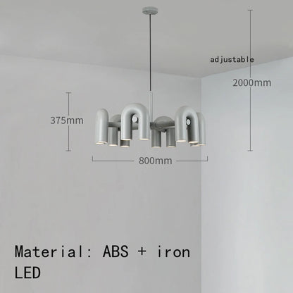 Cirkus scandinavian pendant light LED U-shaped tube chandelier Simple creative lamp Living Room Decoration restaurant lights