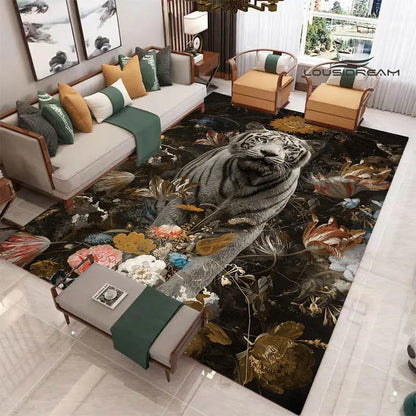 3D tiger printed carpet Fashion yoga mat Photography prop room decor  area rug  carpets for living room