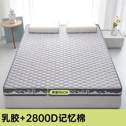 Thai latex filling Mattress Floor mat Foldable Slow rebound Tatami Cushion Cover Bedspreads 5/8cm thickness King Twin Queen Size