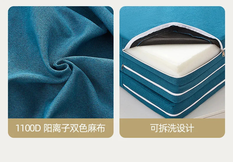 Folding Mattress Queen Size Memory Foam Mattress Japanese Tatami Sponge Mattress Multifunctional Removable Washable Mattress Pad