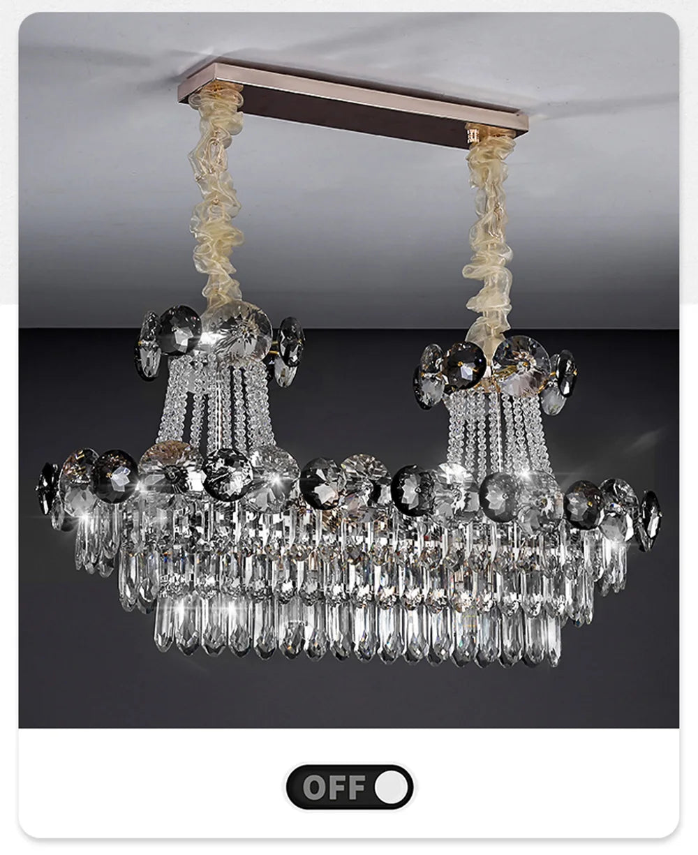 2024 Modern Large Luxury Living Room Chandeliers for Staircase Designer Crystal Pendant Lamps Home Decor Lighting Lustre Fixture