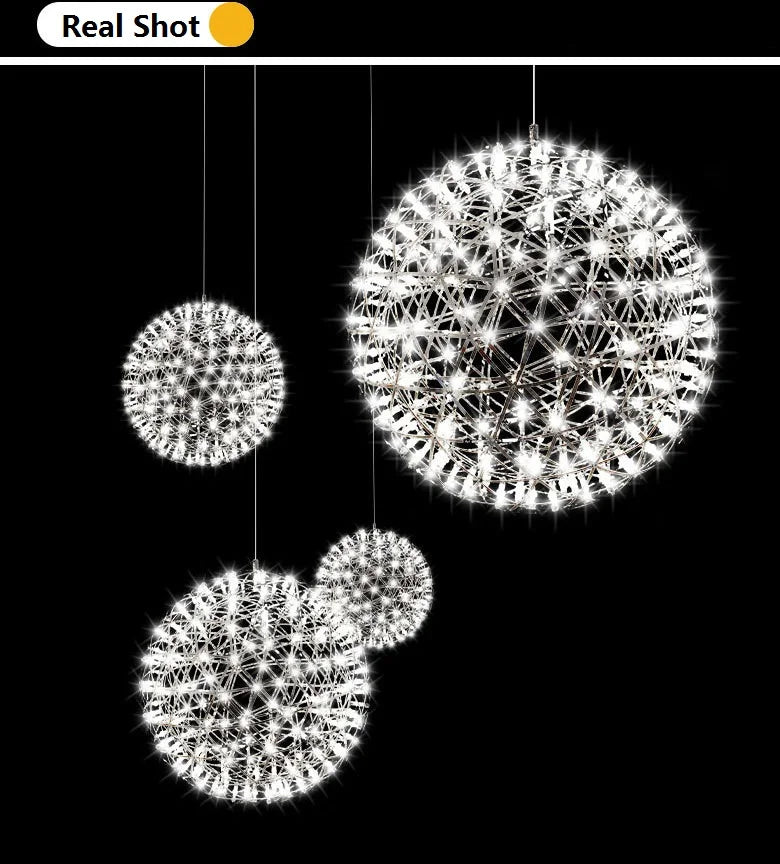 Chandelier Shop Commercial Spark Ball Full Sky Star Milk Tea Shop Restaurant Exclusive Network Bar Creative Art Decoration Light