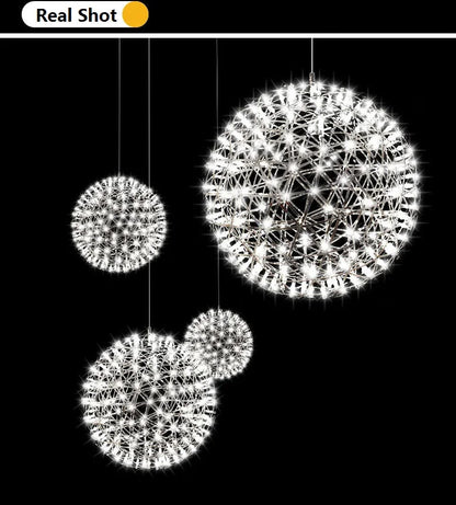 Chandelier Shop Commercial Spark Ball Full Sky Star Milk Tea Shop Restaurant Exclusive Network Bar Creative Art Decoration Light