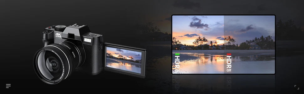 NBD Digital Camera 4K 48MP Autofocus Camera WiFi Photography Support No Battery Use Digital Camera Suitable for Beginners