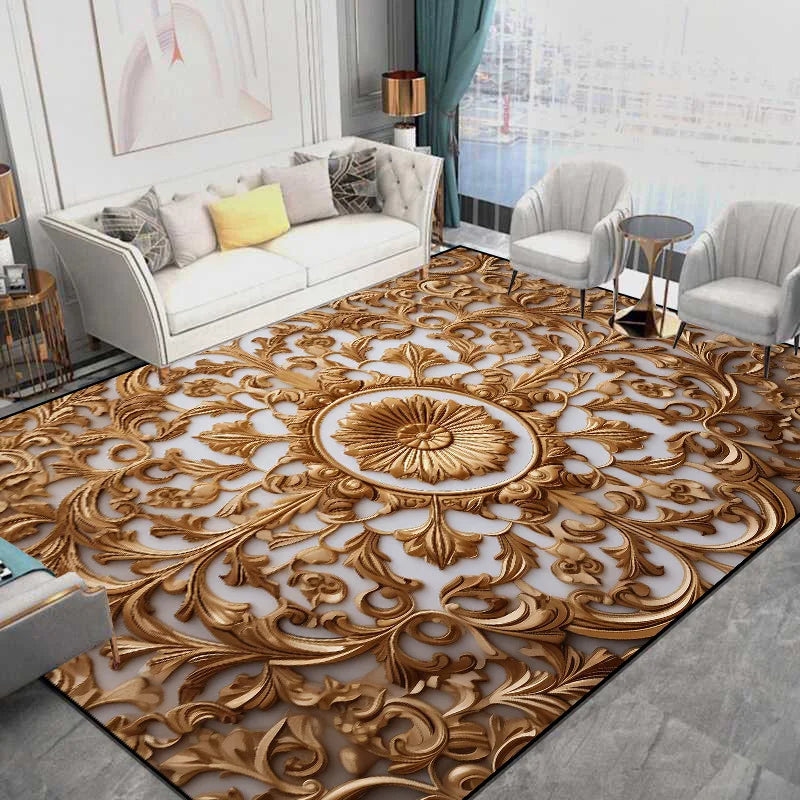 European Style Flower Carpet for Living Room Home Luxury Large Area Soft Rug for Bedroom Decor Non-slip Floor Mat Ковер Tapis