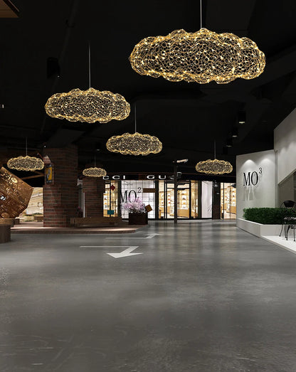 Modern Floating Cloud Lamp Hotel Restaurant Pendant Lights for Office Bar Lighting Art Design Suspended Light LED Luminaire