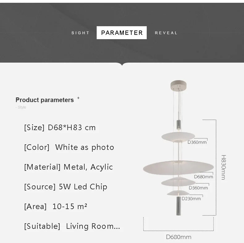 SANDYHA Modern Flying Saucer Style Chandeliers House Home Decor Led Pendant Lamps Kitchen Living Room Bedroom Interior Lighting