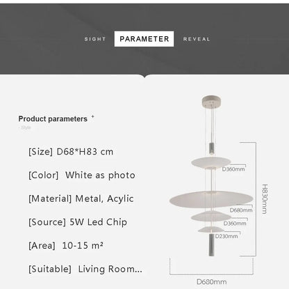SANDYHA Modern Flying Saucer Style Chandeliers House Home Decor Led Pendant Lamps Kitchen Living Room Bedroom Interior Lighting