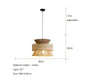 Vintage Wabi Sabi Chandelier Handmade Hemp Rope Pendant Light for Restaurant Bar Cafe Dining Room Led Rattan Lamp
