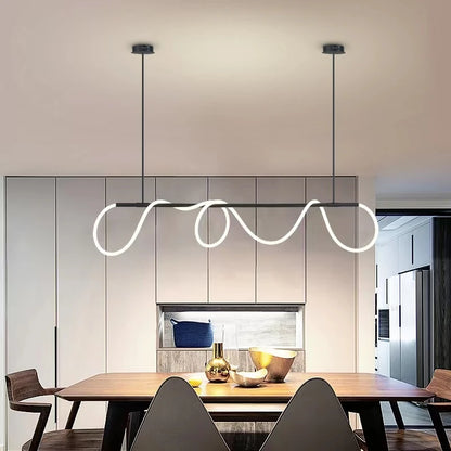 Post-Modern Restaurant Notes Long Hose Lamp Creative Bar Cafe Shop Art Front Desk Designer Chandeliers