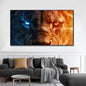Large Size Lion Leopard Animals Posters African Elephant Tiger Wall Picture Canvas Painting One Piece Home Decoration No Frame
