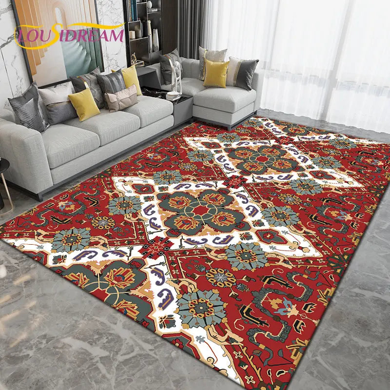 Persia Bohemia Nordic  Area Rug Large,Carpet Rug for Living Room Bedroom Sofa Doormat Decoration,kids Play Non-slip Floor Mat 3D