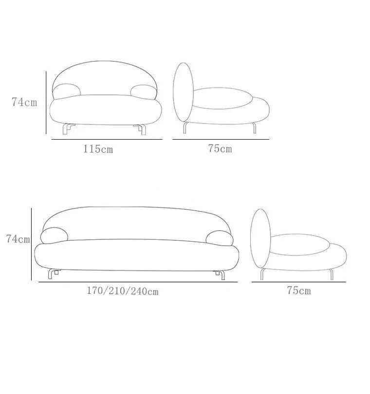 Conference Lazy Living Room Sofas Minimalist Luxury Floor Lounge Sofas Individual Designer Hallway Wood Divano Home Furniture