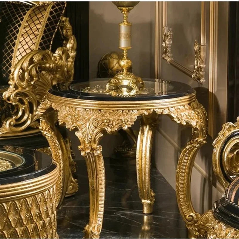 For Antique Baroque Style Luxury Sofa Set for Living Room, Classic Royal Design Furniture for Home