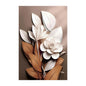 Wabi-Sabi-Nordic Light Painting, Luxury Flower Leaf Wall Art, Canvas Painting, Living Room, Home Decor