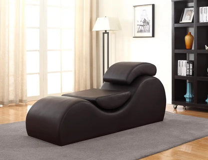 Modern Faux Leather stretch Relaxation Living Room Chair Lounge, Chocolate Brown