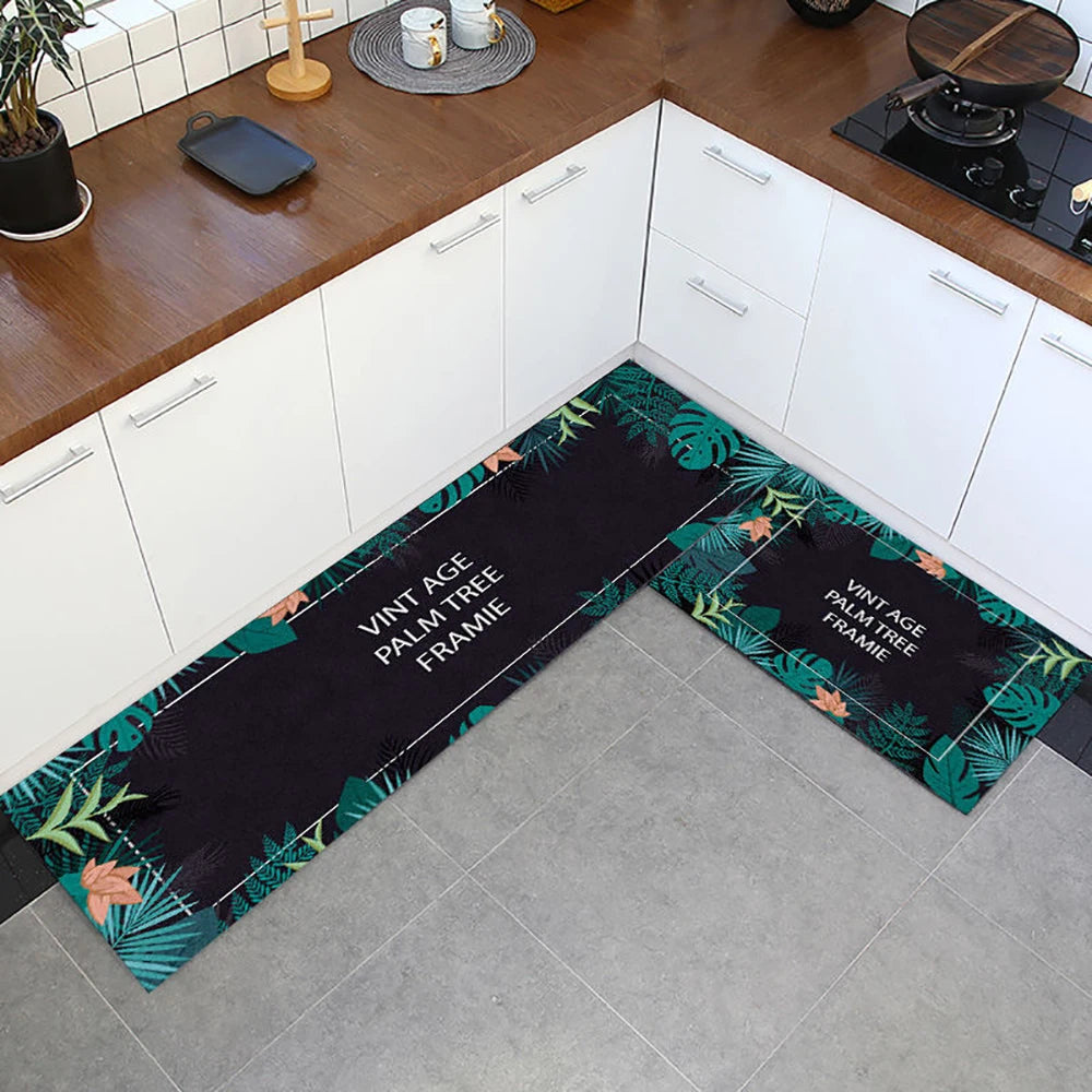 Kitchen Floor Mat Bedroom Living Room Long Bedside Area Rug Hallway Soft Washable Carpet Anti Slip Bathroom Entrance Doormat