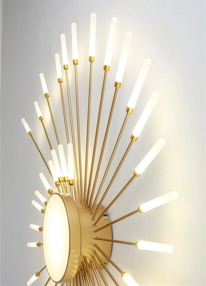 Led Firework Chandelier Dimmable For Living Room Bedroom Milk Yellow Ceiling Chandelier Dining Room LED Ceiling Lamp With Remote