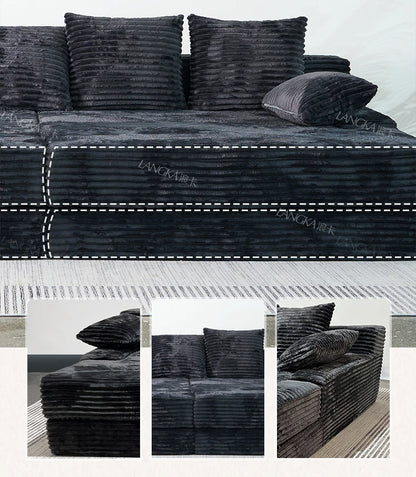 Bed Luxury European Sofa Armrest Adults Villa Floor Vacuum Compressed Couch Living Room Recliner Divano Sottovuoto Furniture