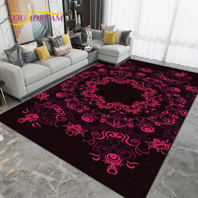 Persia Bohemia Nordic  Area Rug Large,Carpet Rug for Living Room Bedroom Sofa Doormat Decoration,kids Play Non-slip Floor Mat 3D