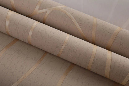 Background Wallpaper Room Decoration Bedroom 3D European Modern Thickened Moisture-proof Curve Stripes Wall Stickers 53cm Home