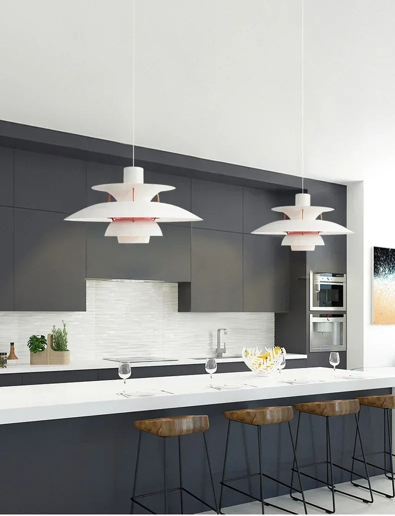 Danish Design Pendant Lights Colorful Umbrella Led Hanging Lamp Living Room Lustre Kitchen Chandeliers Droplight