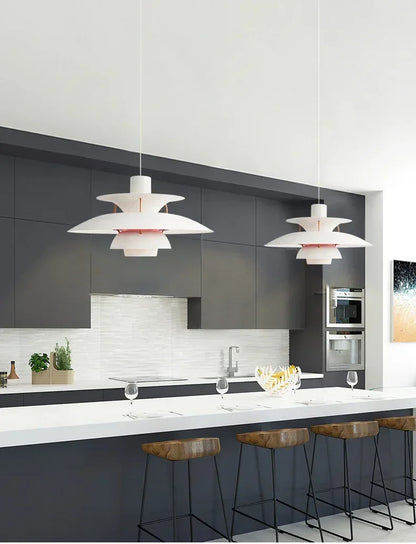 Danish Design Pendant Lights Colorful Umbrella Led Hanging Lamp Living Room Lustre Kitchen Chandeliers Droplight