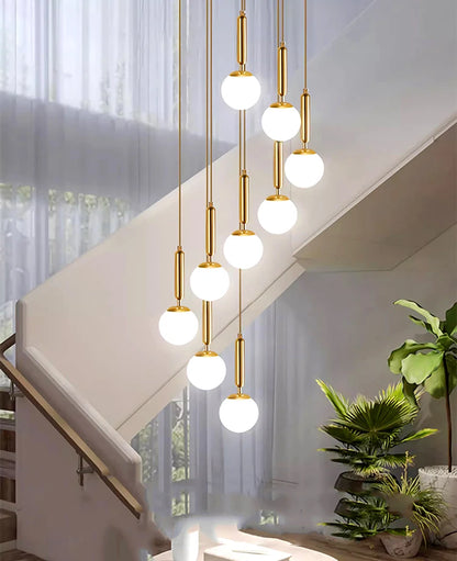 Modern ring stairs led lights pendant light lamps for living room led Chandeliers for dining room hanging light indoor lighting