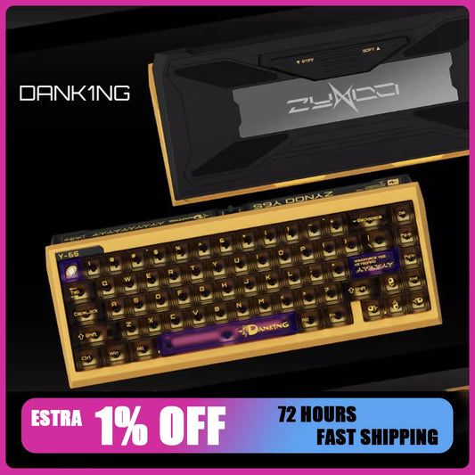 ZYNOO Y65 Magnetic Switch Keyboard Wired Gaming Aluminum Alloy 8K RGB Mechanical Keyboard 0.001mm RT Gasket Keyboard PC Gamer