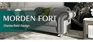 Morden Fort white leather love seat and sofa set, modern luxury and comfy furniture sleeper pouches for living room, apartment,