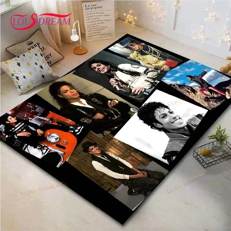 Fashion M-Michael-Jackson Printed  Carpets Living Room Anti-Skid Area Rug Kids Bedroom Mats Yoga Mat Large Carpet Decor