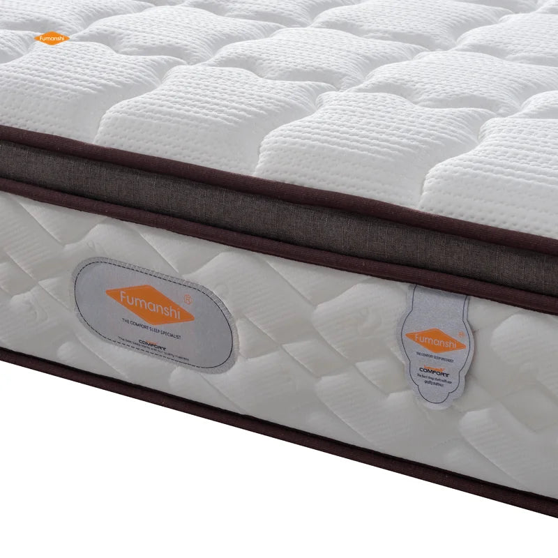 Wholesale Bed Mattresses Luxury California King Size Pillow Top Memory Foam Spring Hybrid Mattress