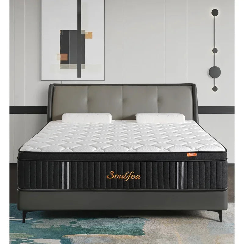 Size ,12 Inch Hybrid Full Mattress in a Box with Memory Foam & Individual Pocket Spring for Edge Support,Pressu