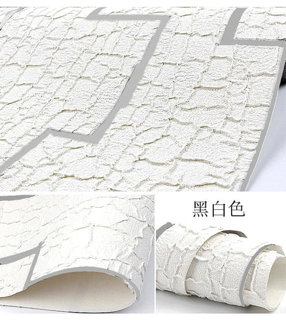 Dark Velvet Wallpaper Coffee Color 3D Thickened TV Background Wall Living Room Non-woven Non-self-adhesive Simple Wall Sticker