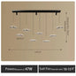 LED Restaurant Chandelier Hanging Pendant Light for Company Hotel Front Desk Lighting Spotlight Lotus Leaf Dining Table Fixtures