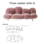 Pink Sofa Set Living Room Sectional Home Office Furniture Modern Luxury Elegant Single 3 Seater Sofa Individual Armchair