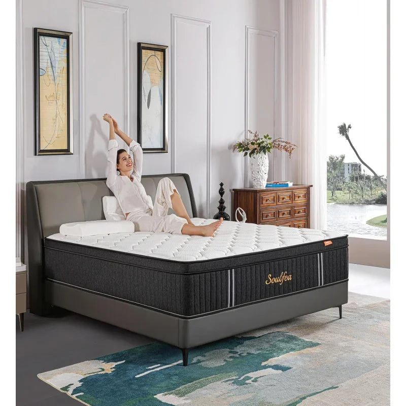 Size ,12 Inch Hybrid Full Mattress in a Box with Memory Foam & Individual Pocket Spring for Edge Support,Pressu