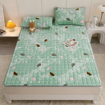 Fleece Topper Mattress Foldable Pad Sleeping Mat on The Floor Tatami Orthopedic Pillow Top Double Bed Bedroom Furniture Futon