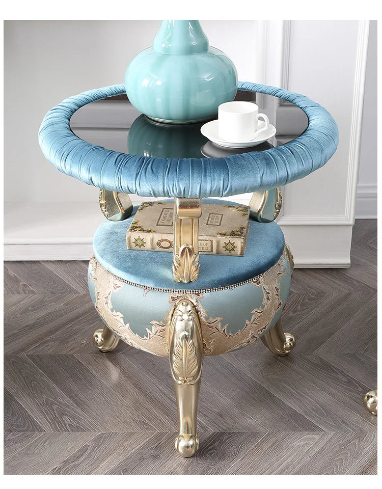 European-Style Leisure Chair Coffee Table Three-Piece Living Room Sofa Couch Balcony Table and Chair Living Room