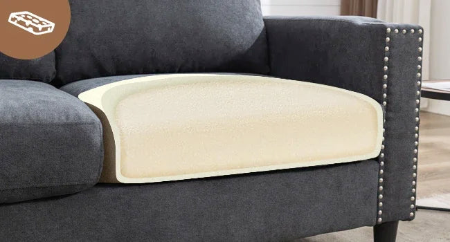 Convertible Sectional Couches for Living Room, L-Shaped Couch 3 Seats Sofas with Storage Chaise & 2 Cup Holders, Small Sofa