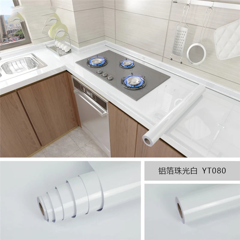 40cm Width Marble Self Adhesive Wallpaper Vinyl Wall Stickers Waterproof Contact Paper For Kitchen Decorative Film Home Decor
