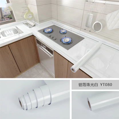 40cm Width Marble Self Adhesive Wallpaper Vinyl Wall Stickers Waterproof Contact Paper For Kitchen Decorative Film Home Decor