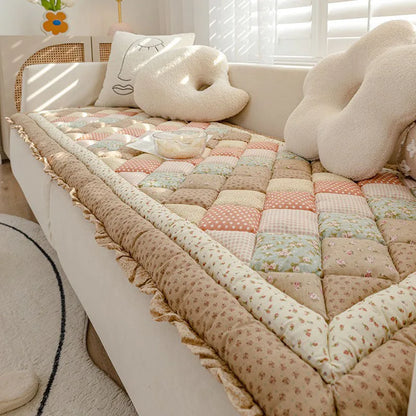 Cotton Floor Mat Large Carpet for Living Room Quilted Thicken Bedroom Area Rugs Coffee Table Sofa Carpet Tatami Kids Playing Mat