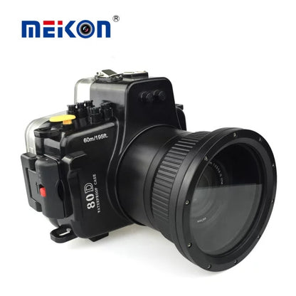 Meikon 40 M 130ft Waterproof Underwater Camera Housing Diving Kasus untuk Canon EOS DSLR 80D Digital Kamera Scuba Pakaian