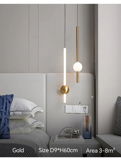 Modern Simple LED Pendant Lamp Living Room Bedroom Bedside TV Background Kitchen Island Restaurant Home Decor Lighting Fixture
